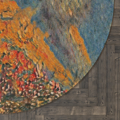 The Colors of Sunset Painting Round Rug