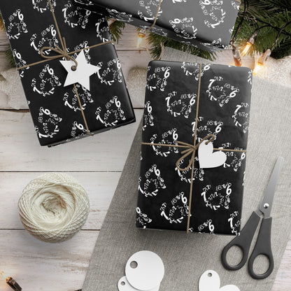 6-7 Meme Illusion Black + White Wrapping Paper Roll (3 sizes)