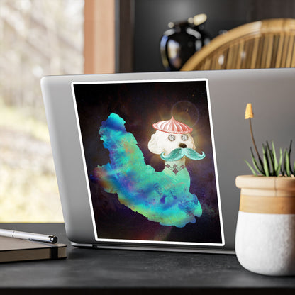 Surreal Astro Dog of Time Vinyl Decal Sticker