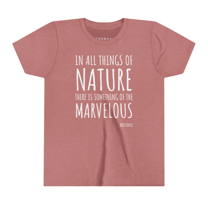 Marvelous Nature Aristotle Quote Kids' T-Shirt (multicolors)