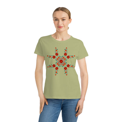 Painted Summer Flowers Organic Cotton Women's T-Shirt