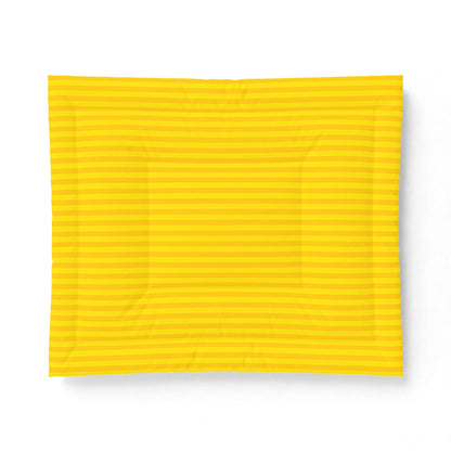 Citron Yellow Striped 100% Cotton Comforter