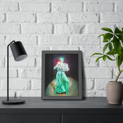 Divine Lady Liberty Framed Print | Surreal Art