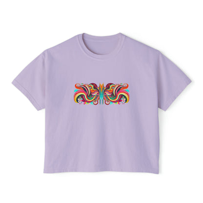 Butterfly Symmetry Women's Mid-Waist T-Shirt