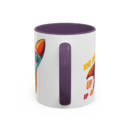 Rocket Ship Liftoff Colorful Ceramic Mug (11, 15oz)