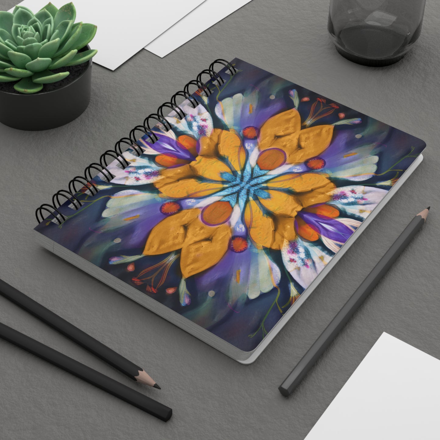 Flower Alchemy Spiral-Bound Lined Notebook