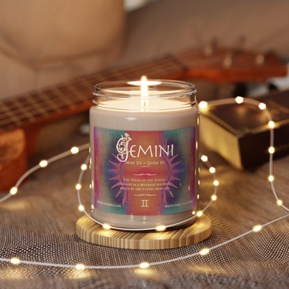 Gemini Zodiac Vibes 9oz Soy Candle, 5 scents