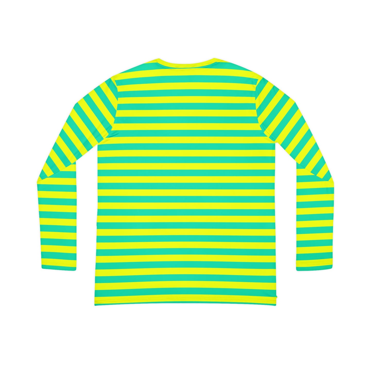 Lemon Lime Skinny Striped Women's Long Sleeve V-neck Shirt