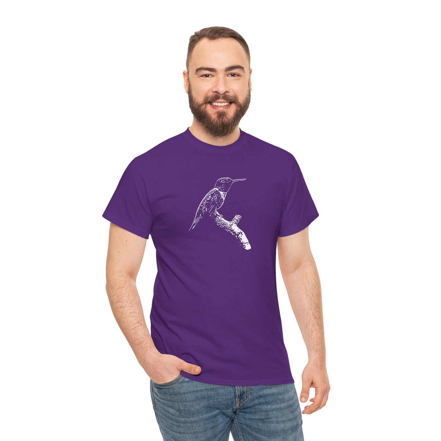 Hummingbird Adult 100% Cotton T-Shirt (Multicolors)