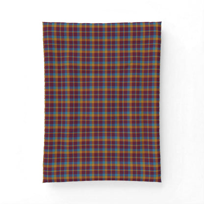 Mustard + Plum Plaid 100% Cotton Comforter