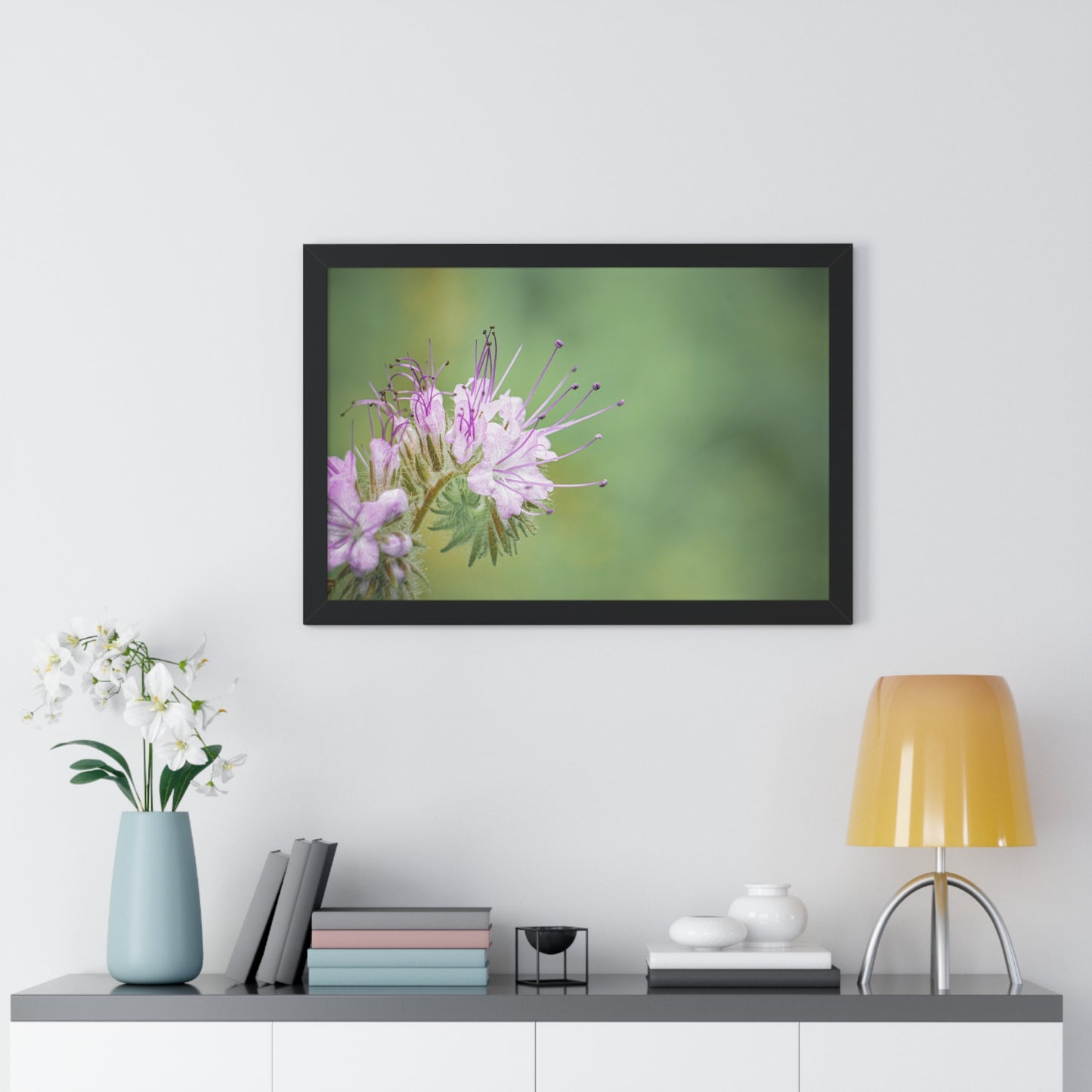 Macro Purple Wildflowers Framed Matte Print