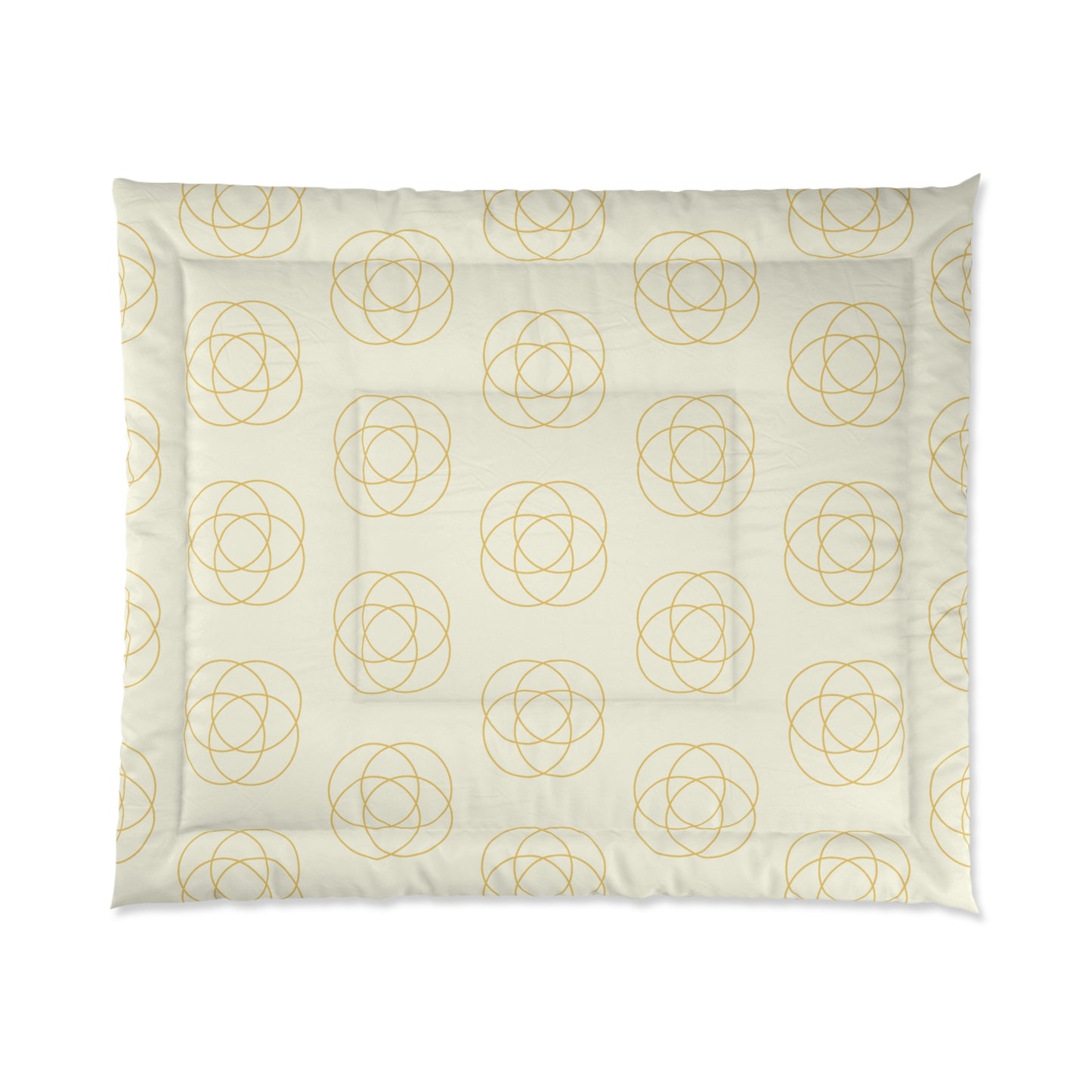 Creamy Intersecting Circles Comforter