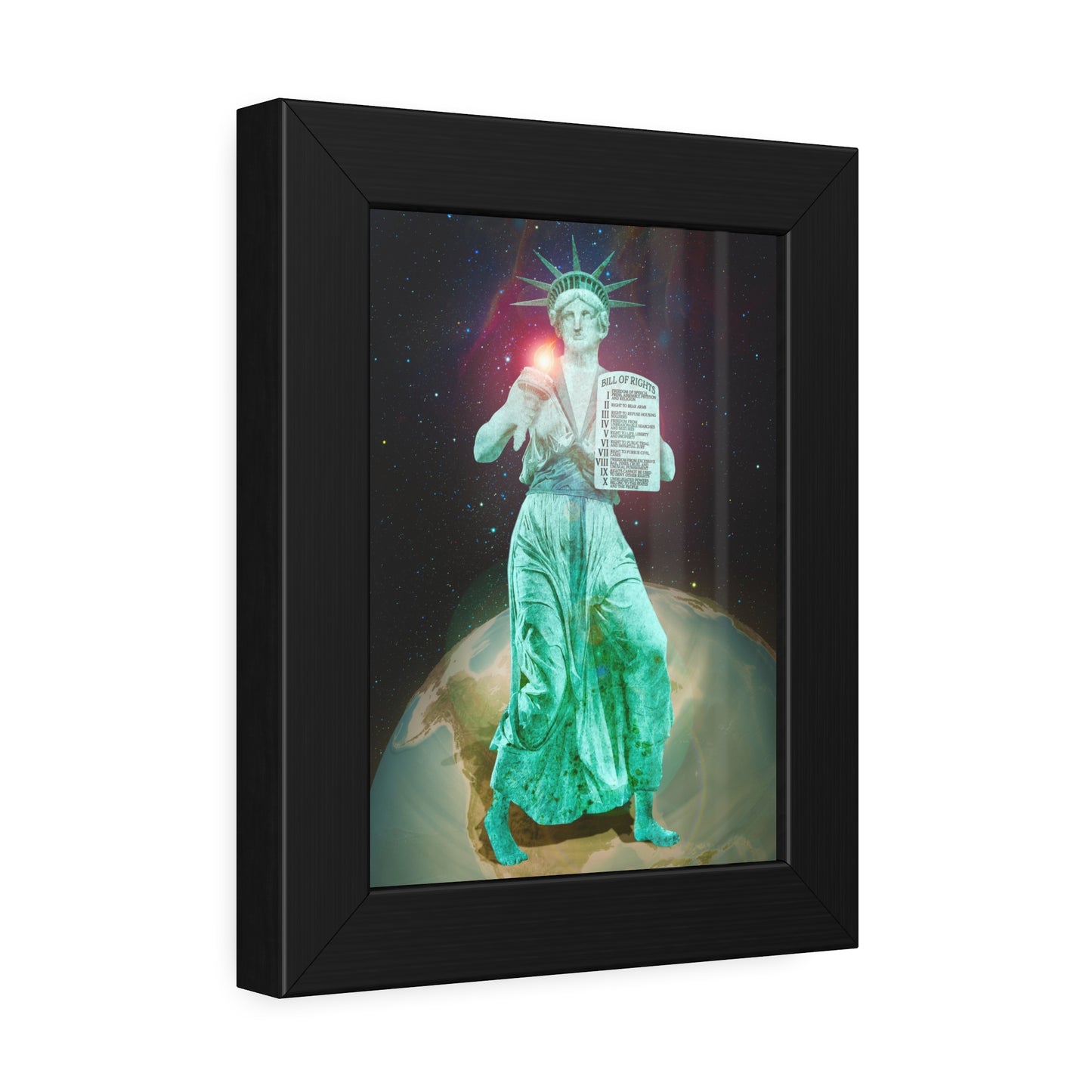 Divine Lady Liberty Framed Print | Surreal Art