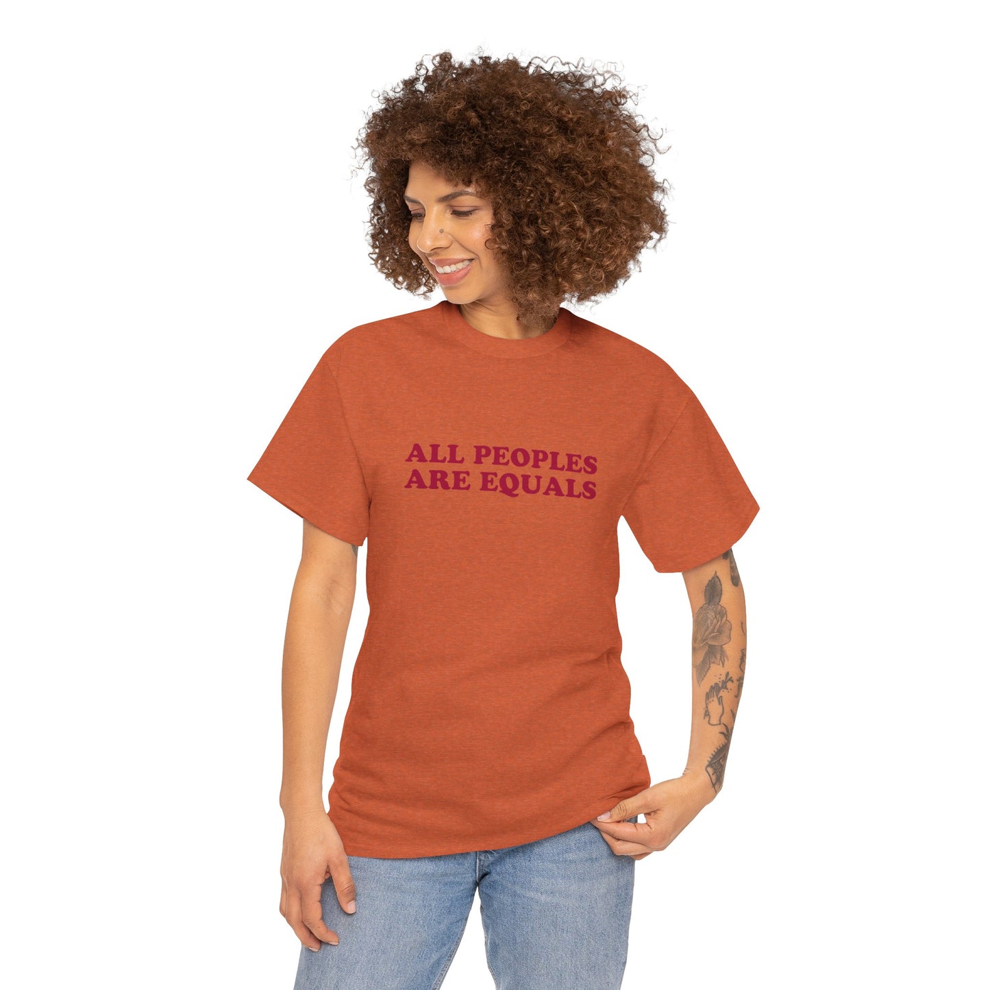 All Peoples Are Equals Adult 100% Cotton T-Shirt (Multicolors)