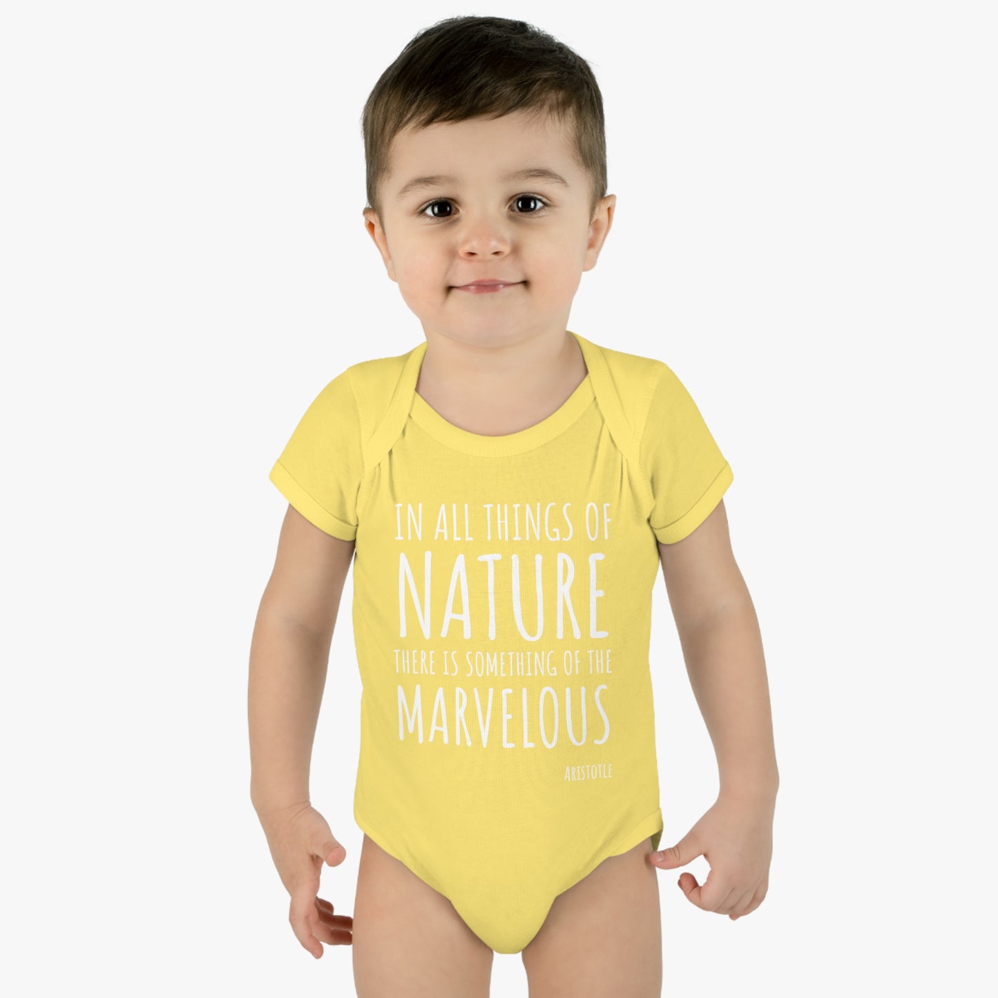 Marvelous Nature Aristotle Quote Baby Onesie 6M-18M (multicolors)