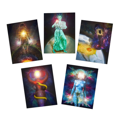 Surreal Divine Feminine Greeting Cards (5-Pack w/Envelopes)