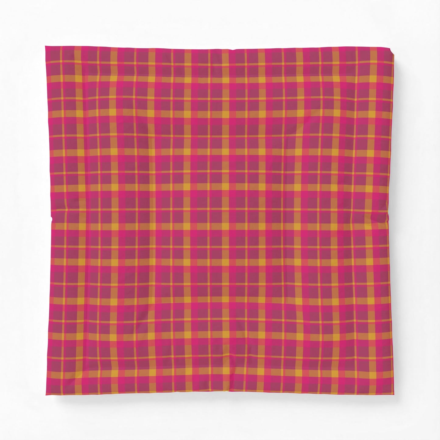 Pink + Yellow Plaid 100% Cotton Comforter