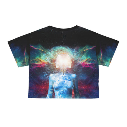 21st Century Gaia Surreal Art Crop Top