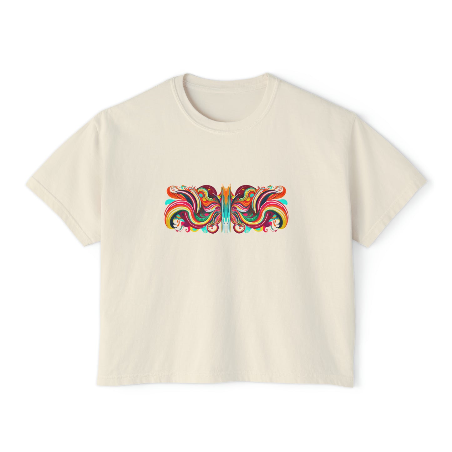 Butterfly Symmetry Women's Mid-Waist T-Shirt