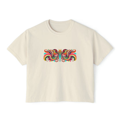 Butterfly Symmetry Women's Mid-Waist T-Shirt