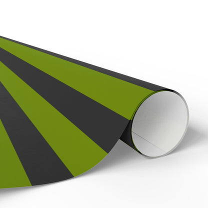 Avocado Green Striped Wrapping Paper Roll (3 sizes)