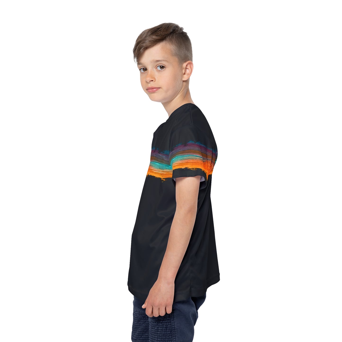 Colorful Paint Stripe Kids' Poly Tee