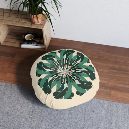 Fractals of Nature Tufted Floor Pillow, Round