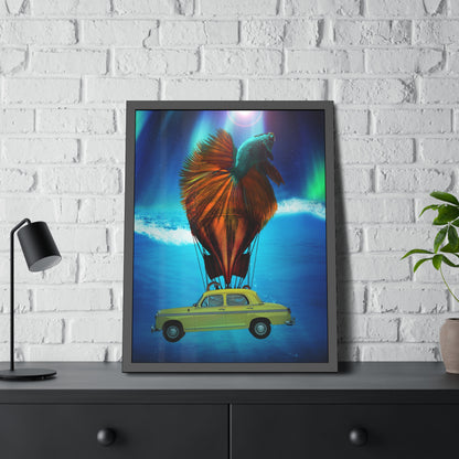 Aquamobile Taxi Service Framed Print | Surreal Art