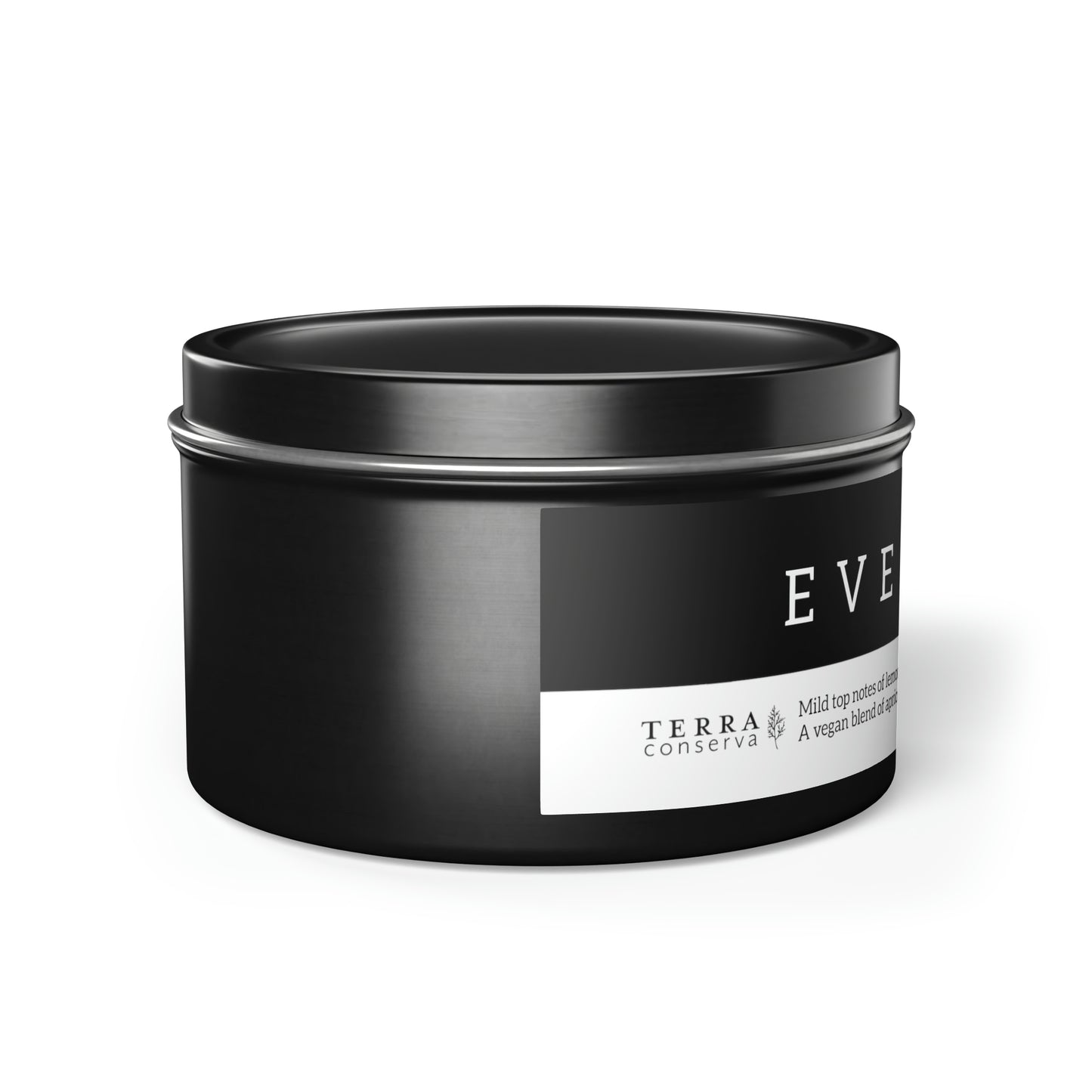 Evergreen Scented Candle in Minimalist Black Steel Tin (2 sizes)