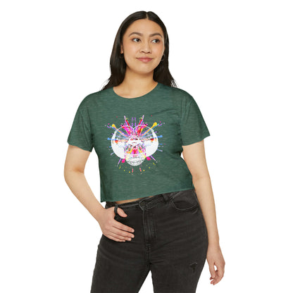 Dragonfly Color Explosion Women's Crop Top