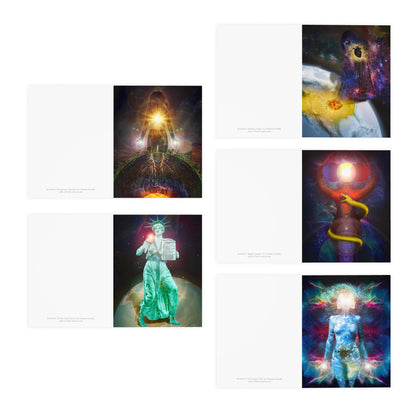 Surreal Divine Feminine Greeting Cards (5-Pack w/Envelopes)