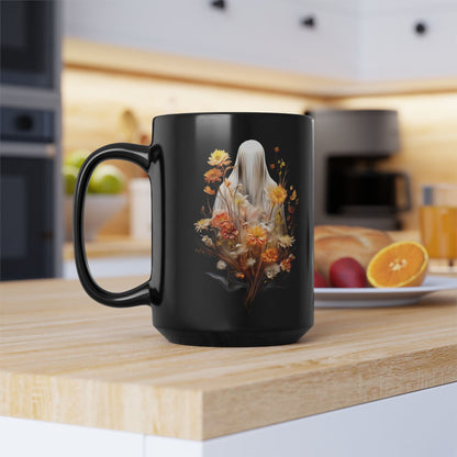 Halloween Garden Haunting 15oz Black Mug