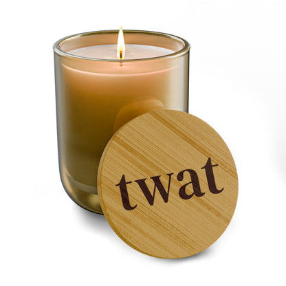Engraved Spicy T-Word Scented Soy Candle, 14oz | Funny Joke Gifts