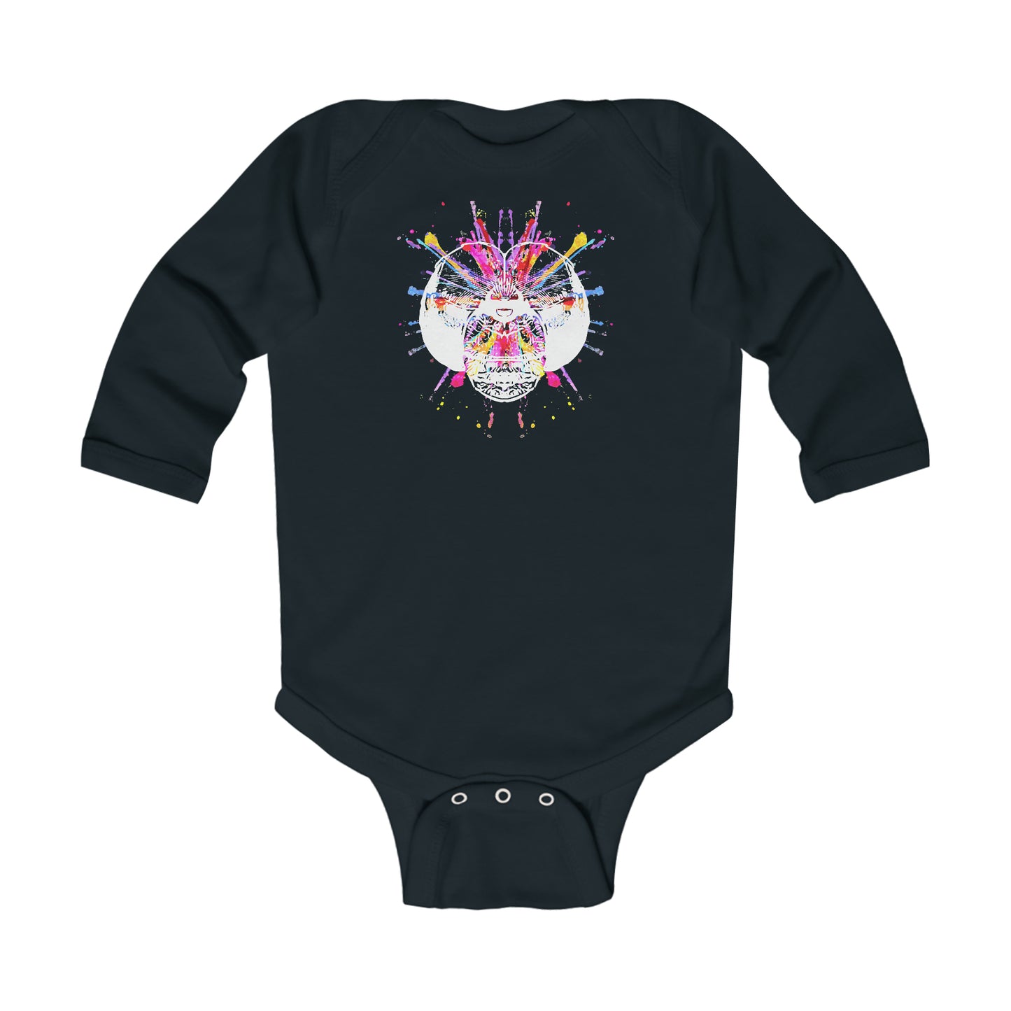 Dragonfly Color Splash Infant Long Sleeve Onesie NB-6M