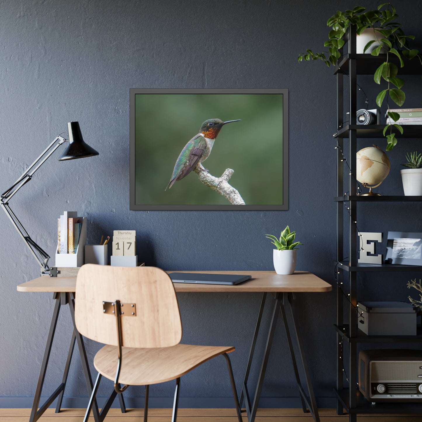 Ruby-Throated Hummingbird Framed Print | Nature Photography