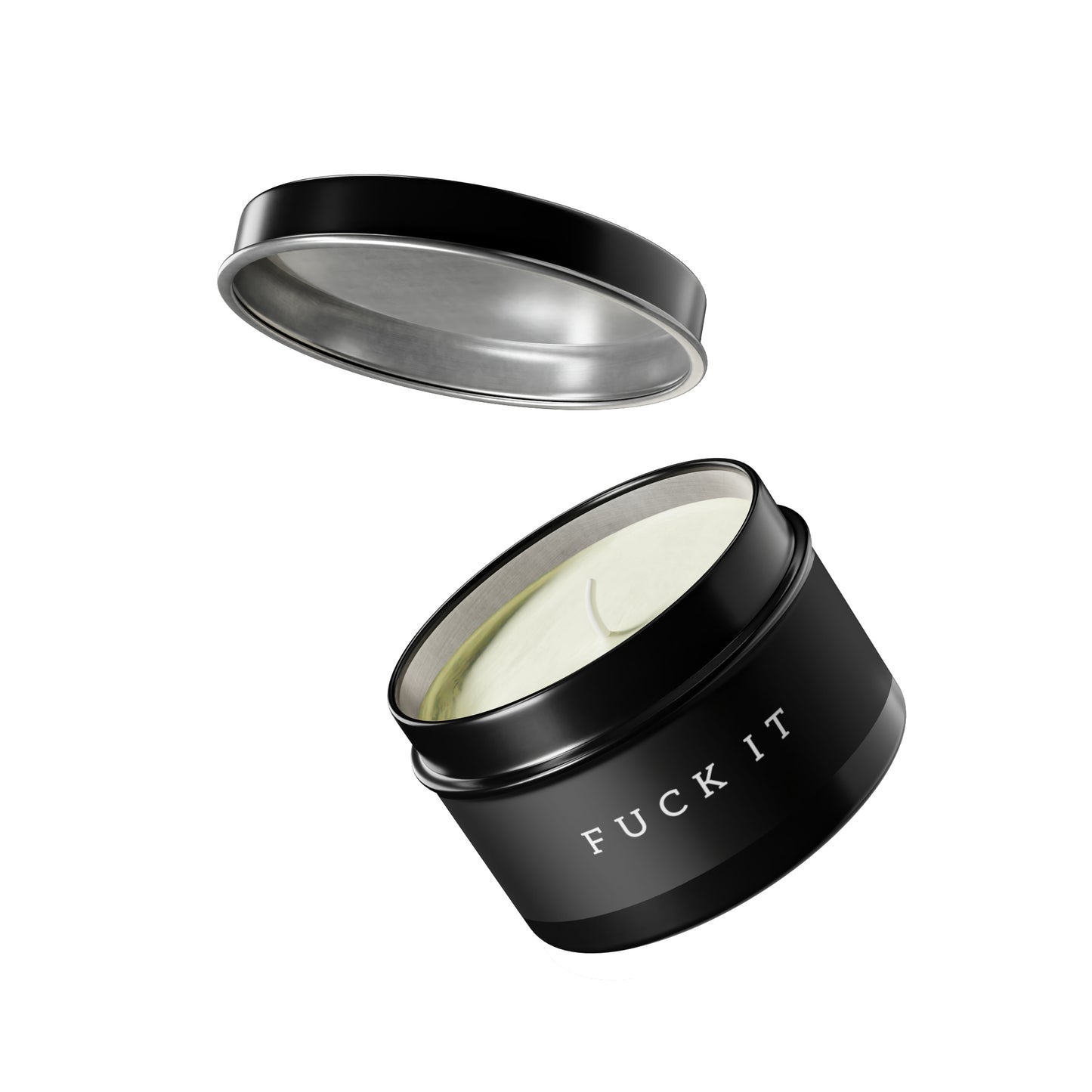 Fuck It Candle in Minimalist Black Steel Tin (2 sizes)