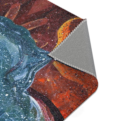 Cosmic Cell Division Abstract Art Indoor Rug