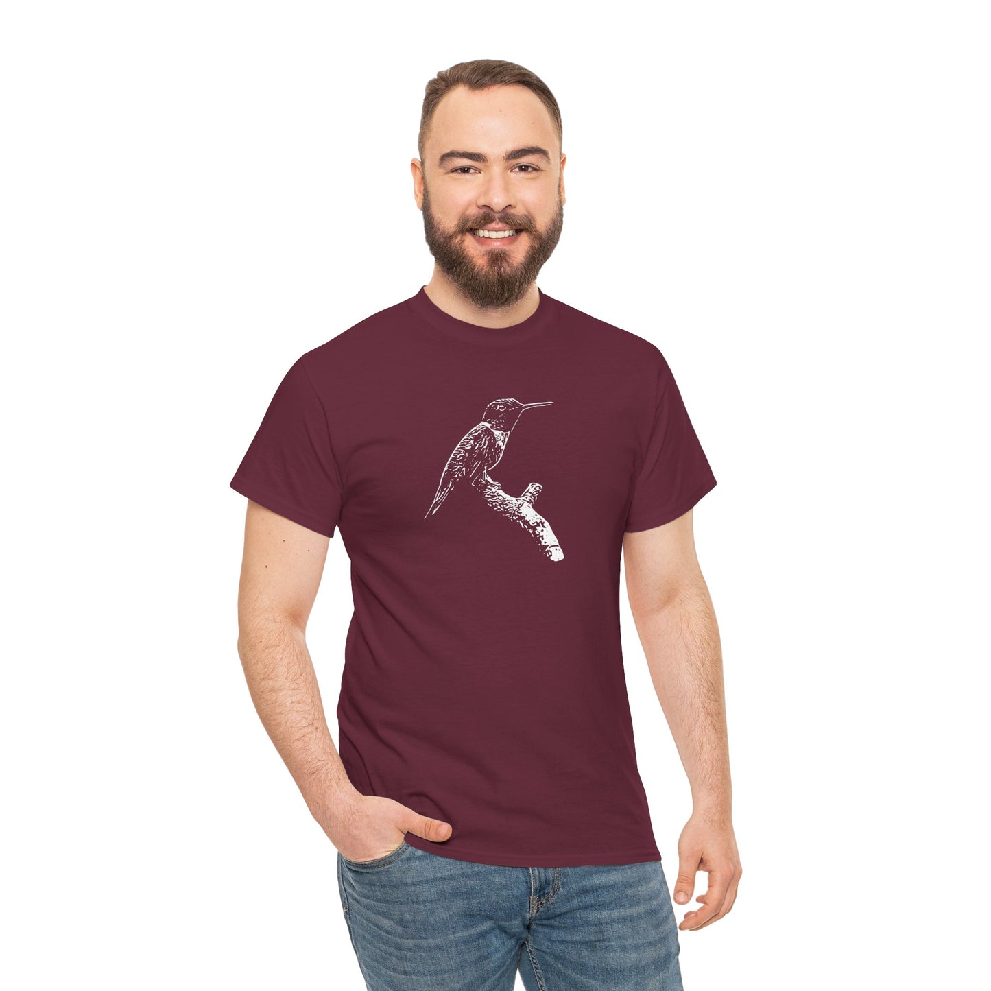 Hummingbird Adult 100% Cotton T-Shirt (Multicolors)