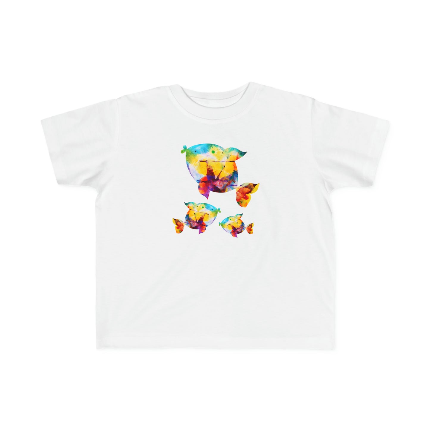 Happiness is a Painted Fish Toddler T-Shirt 2T-6T (multicolors)