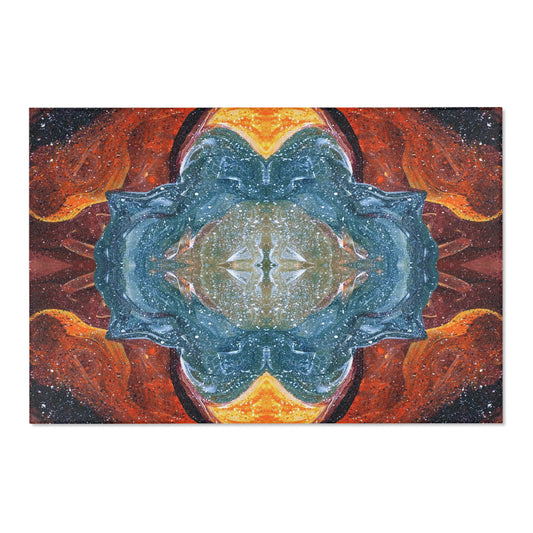 Cosmic Cell Division Abstract Art Indoor Rug