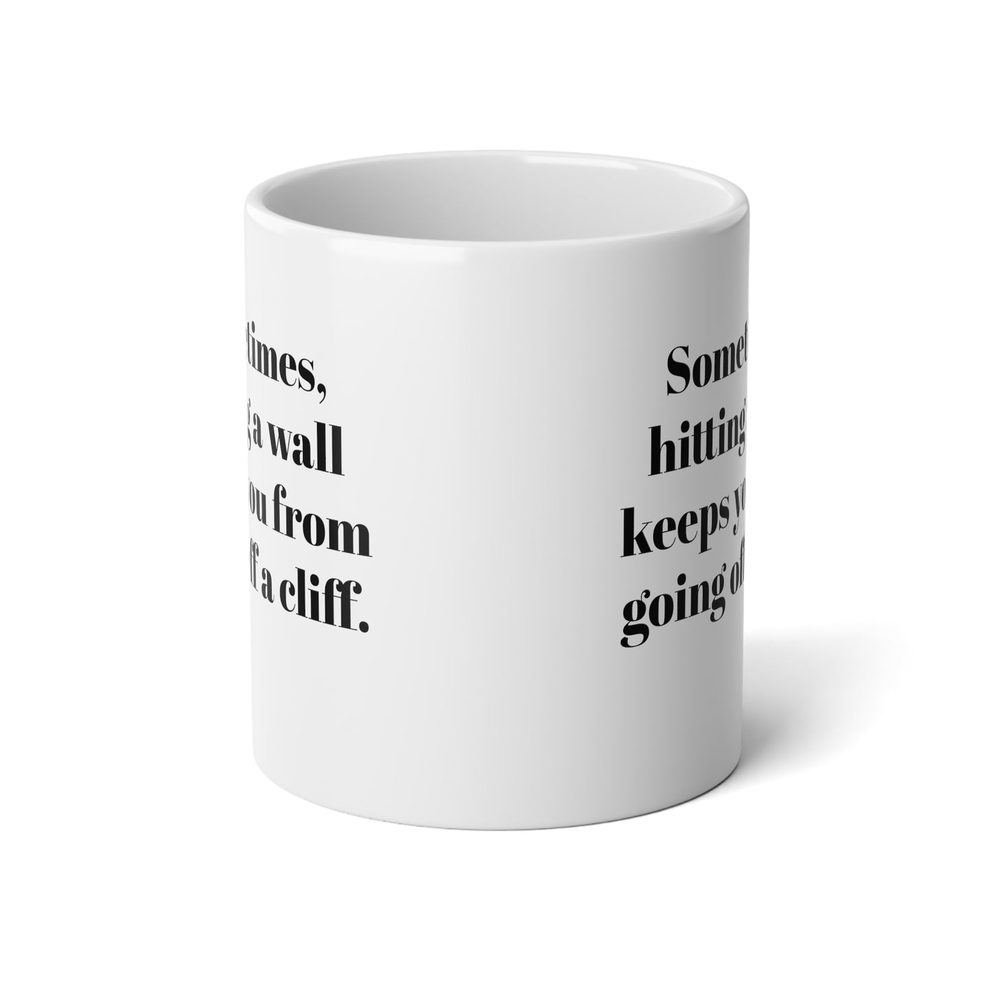 Hitting A Wall Jumbo Mug, 20oz