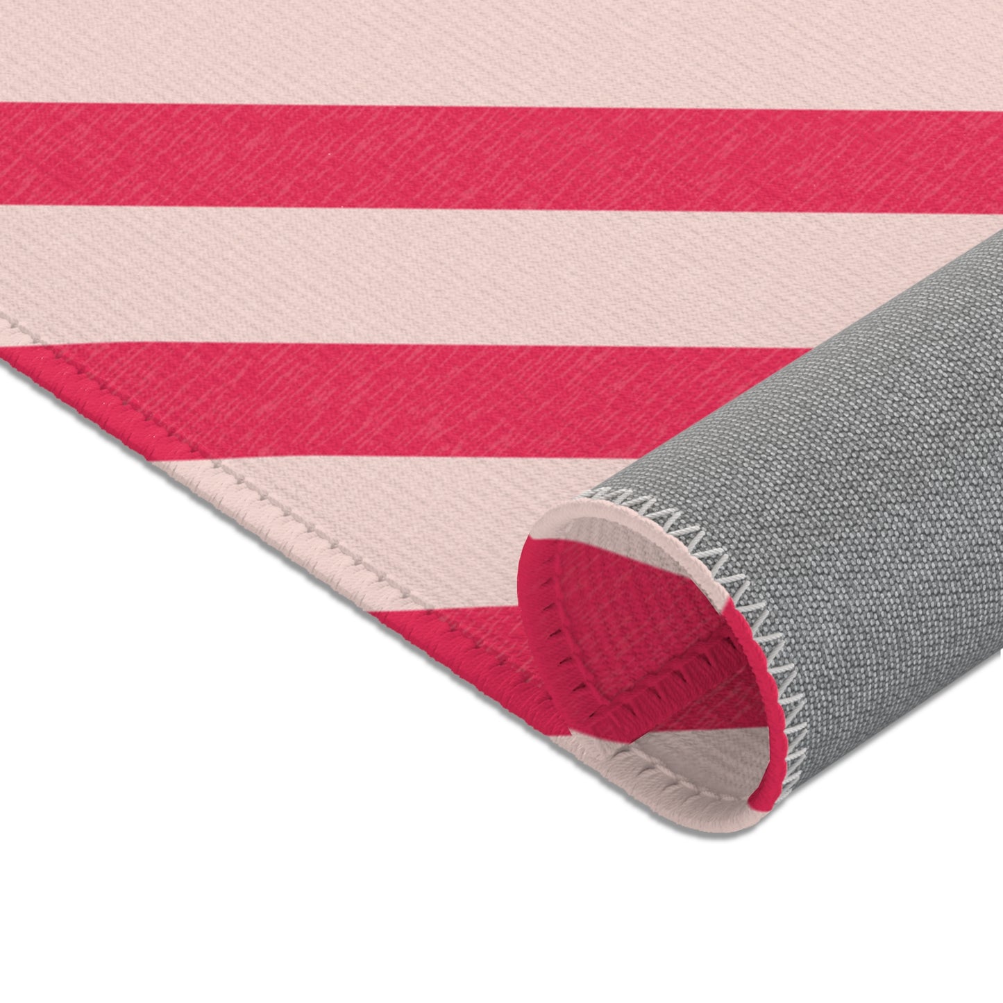 Diagonal Pink Stripes Indoor Rug