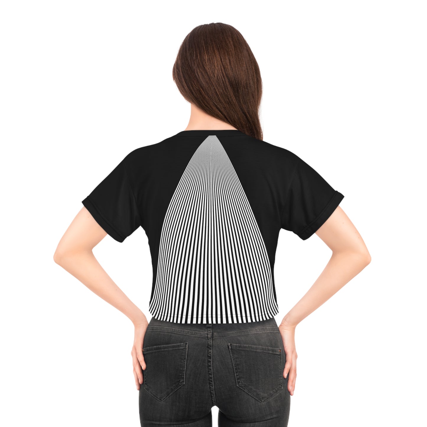 Hypnotic Stripes Cropped Tee