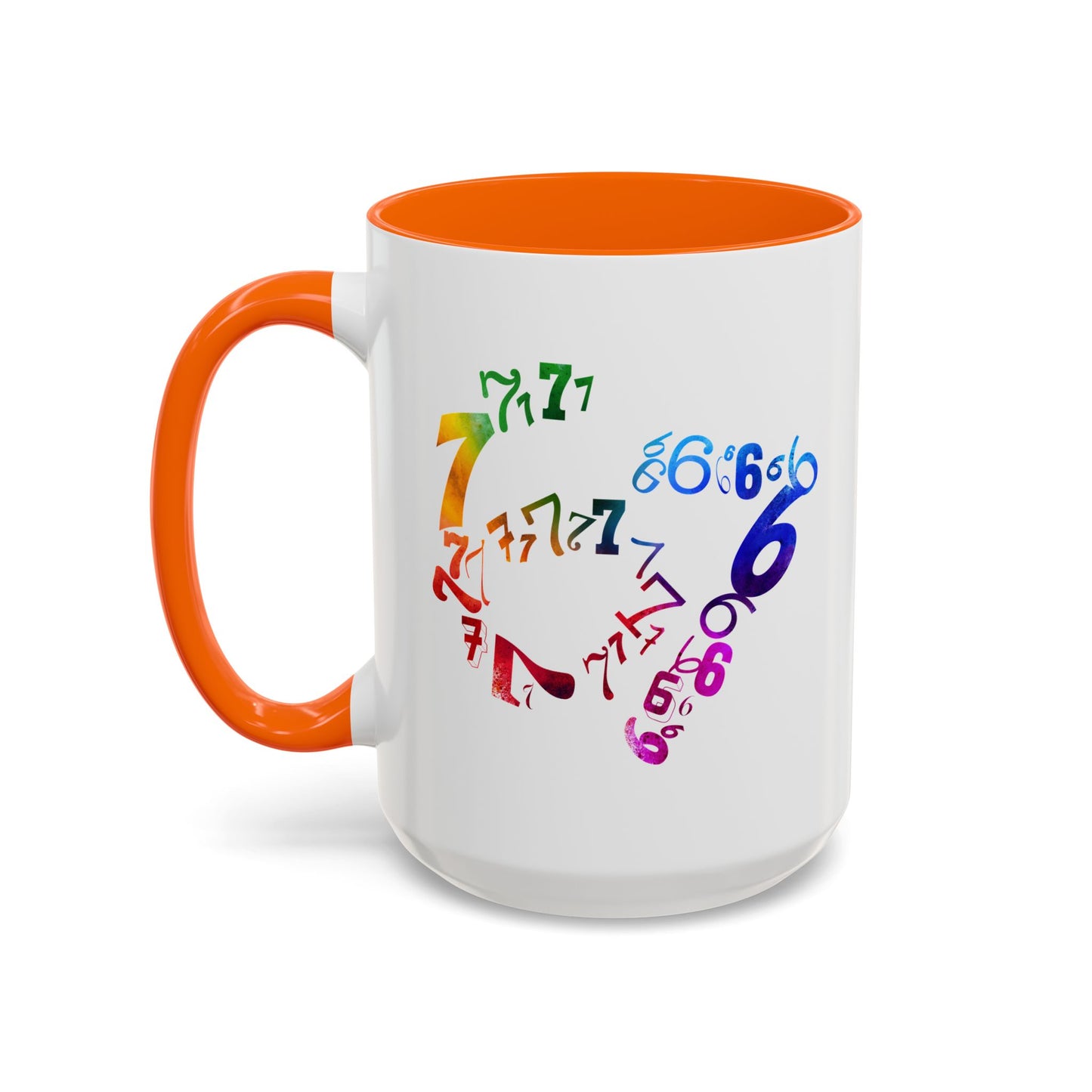 6-7 Meme Illusion Colorful Handle Ceramic Mug (11, 15oz)