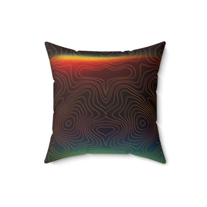 Spectral Heat Wave Faux Suede Throw Pillow