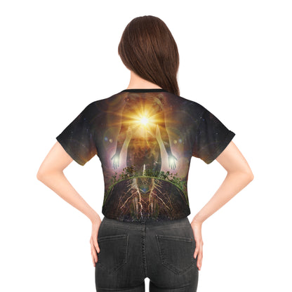 Persephone's Divinity Surreal Art Crop Top