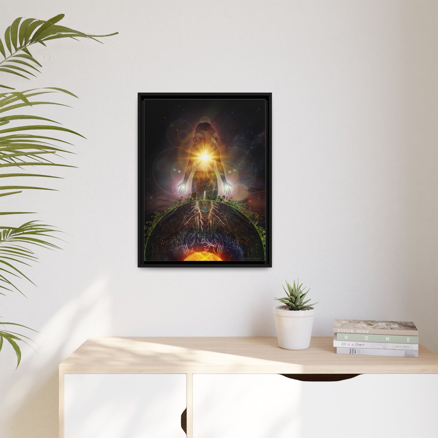 Persephone's Divinity Framed Canvas Print | Surreal Art