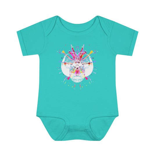 Dragonfly Color Splash Baby Onesie 6M-18M (multicolors)