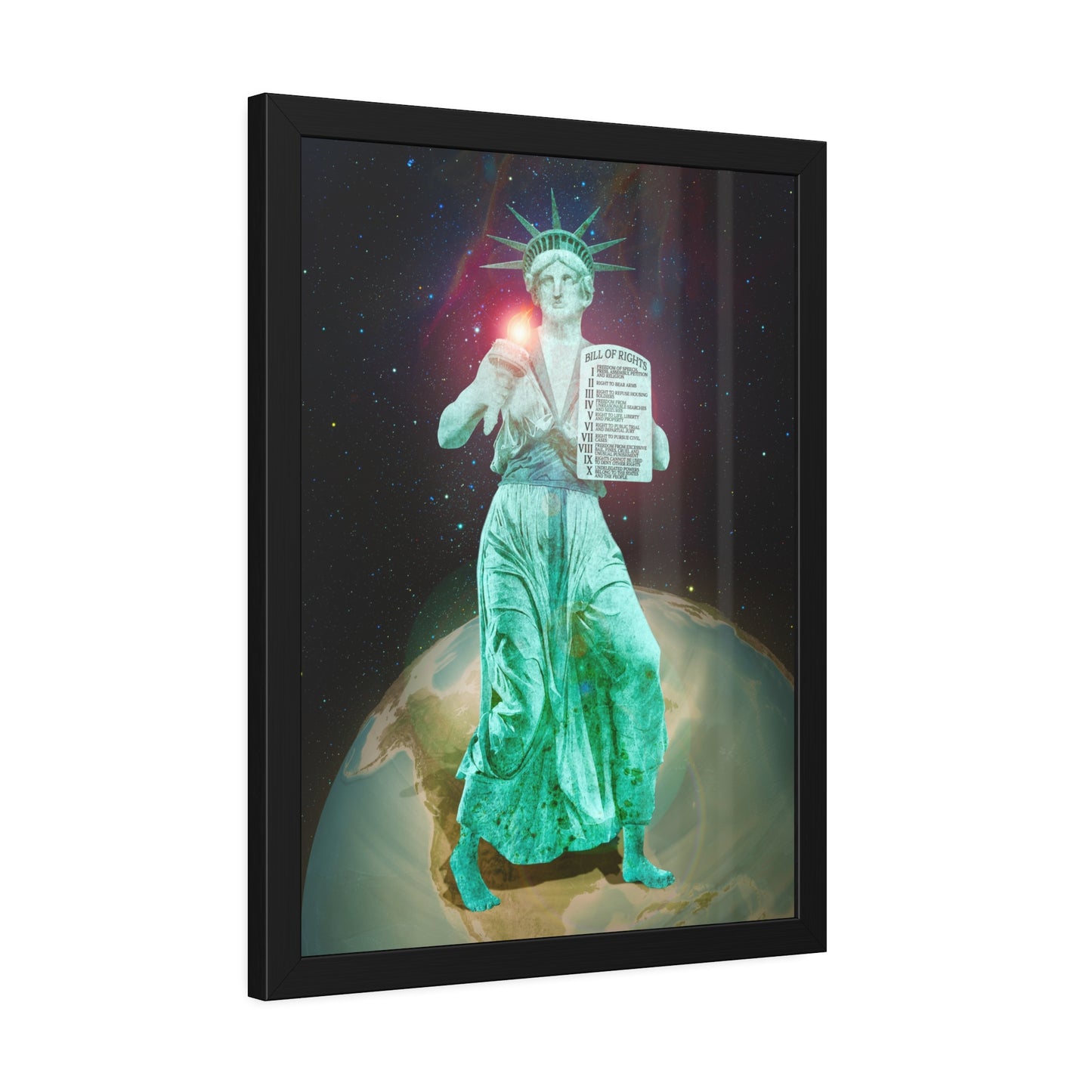 Divine Lady Liberty Framed Print | Surreal Art