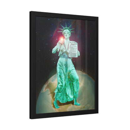 Divine Lady Liberty Framed Print | Surreal Art